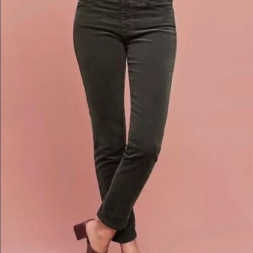 AG the Stevie ankle in green corduroy